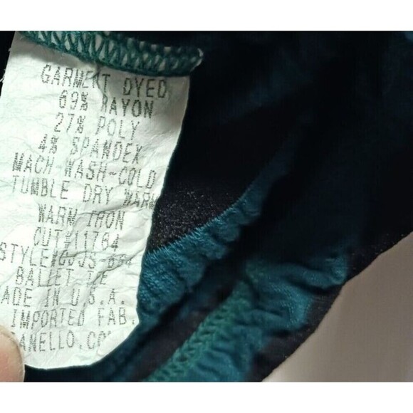 Tianello Tunic Top Knit Striped Jacquard 3/4 Sleeve Green Size XS - Picture 4 of 4